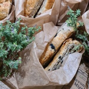 Fougassette aux olives noires