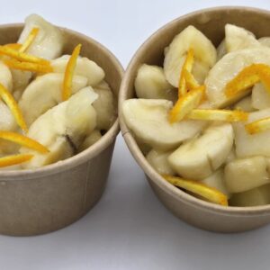 x2 Salade de fruits frais - Banane, pomme, zeste d'orange & fruits de saison
