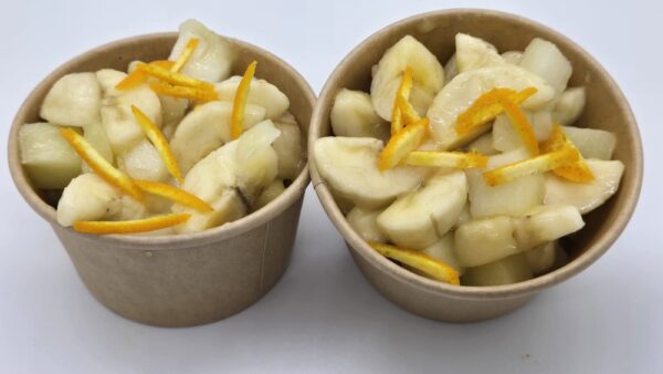 x2 Salade de fruits frais - Banane, pomme, zeste d'orange & fruits de saison
